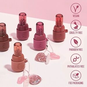 Kaja Heart Melter Lip Gloss Set - Pink, Red, Brown